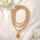 Original Tulsi 108 Beads Mala — Hand-Knotted Japa Mala with Saffron Tassel